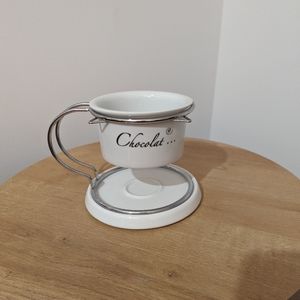 Bella Cucina White & Black "Chocolat..." Fondue  Set